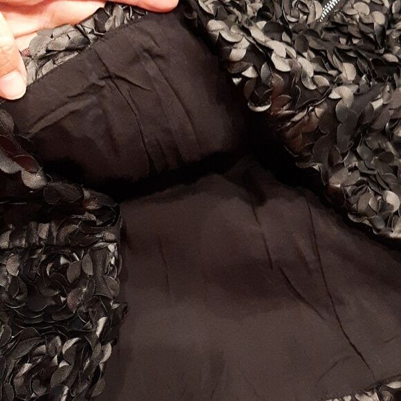 Alpha Omega Black Floral Mini Dress with Adjustable Straps NWT - Picture 10 of 16